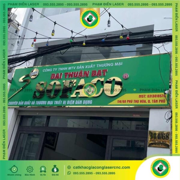 Biển hiệu ALu chữ nổi Inox vàng gương là gì?