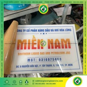 Biển Tên Công Ty Mica In UV Xăng Dầu Miền Nam Giá Rẻ Đẹp Mắt