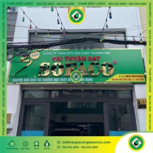 Làm Biển Hiệu Alu Chữ Nổi Inox Vàng Gương Công Ty Đại Thuận Đạt SOFACO