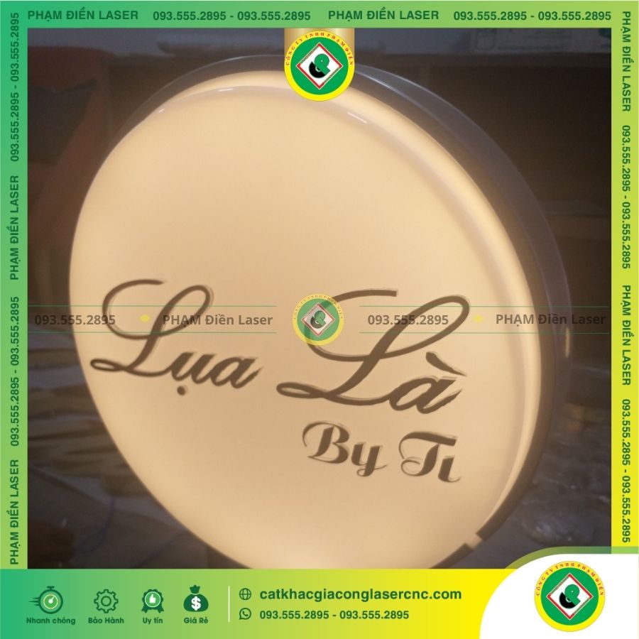 Quy trình làm biển vẫy 3D hút nổi Mica LED Lụa Là