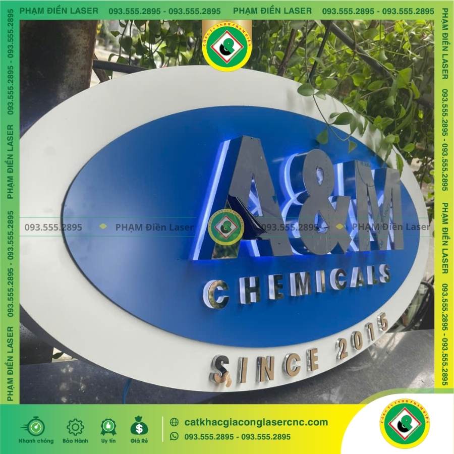 Ưu điểm của hộp Đèn LED sáng chân Alu chữ nổi Inox trong quảng cáo