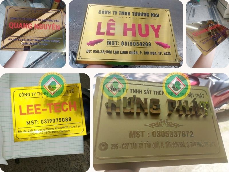 làm bảng tên công ty inox