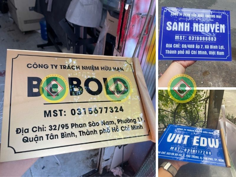 làm bảng tên công ty mica